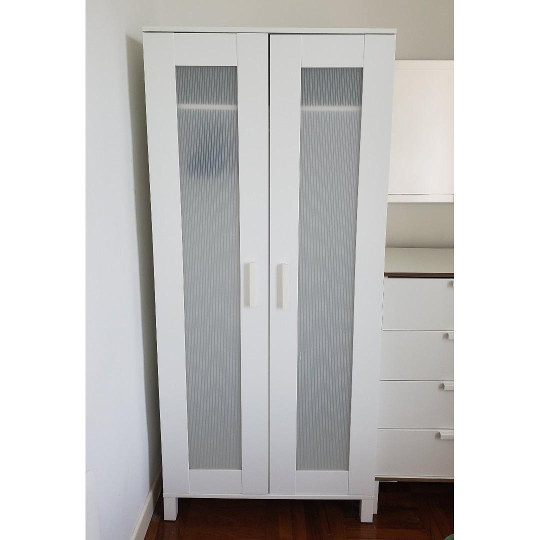White Wardrobe Ikea Aneboda Home Furniture Furniture On Carousell