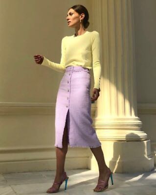 Lilac tweed deals skirt zara