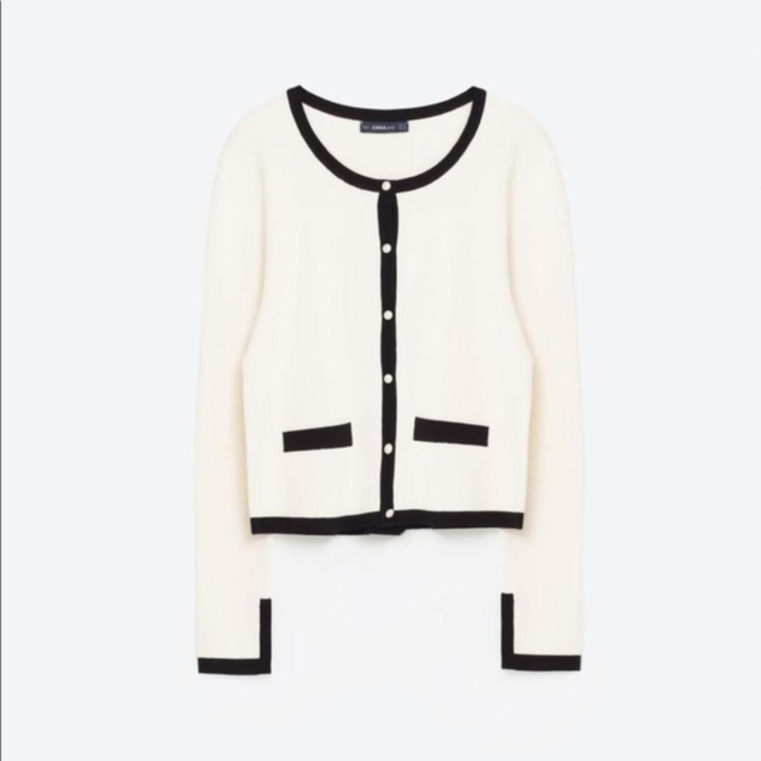 White cardigan with pearl buttons sale
