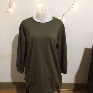 PLUS SIZE ARMY GREEN DRESS PULLOVER 2XL - 3XL (CAN BE FOR CASUAL AND FORMAL)