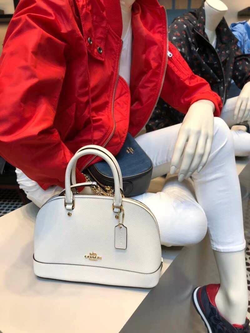 219 Coach Mini Sierra Handbag White 100 AUTHENTIC ITEMS