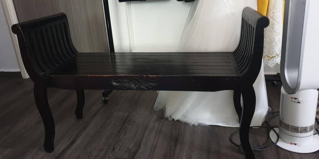 40 Inch Solid Wood Bench On Carousell