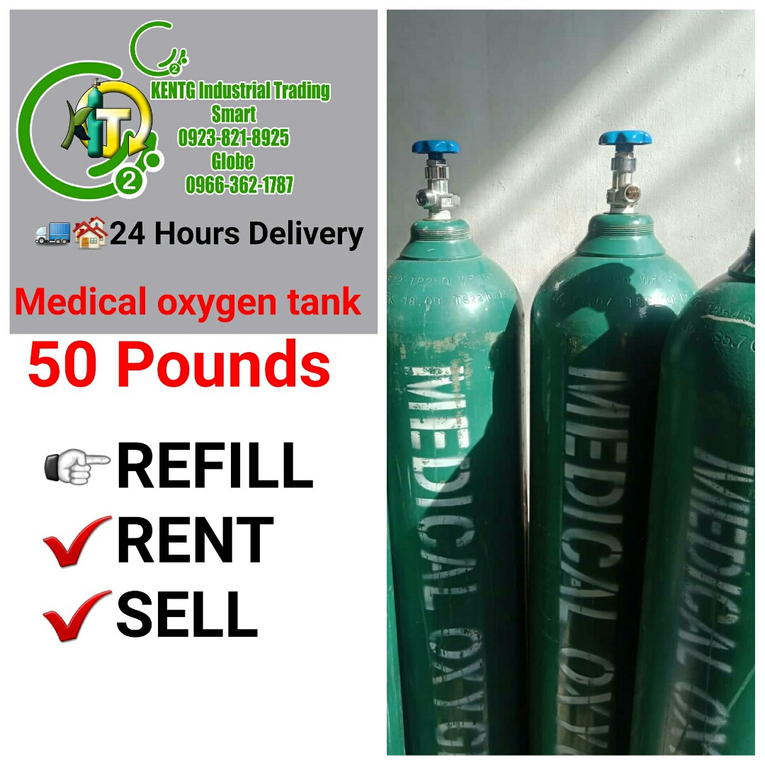 50 Pounds Medical oxygen tank Refill, Beauty & Personal Care, Sanitizers & Disinfectants on