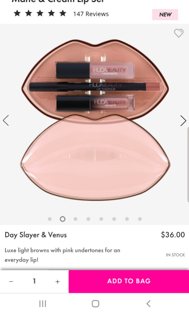 huda matte and cream lip set