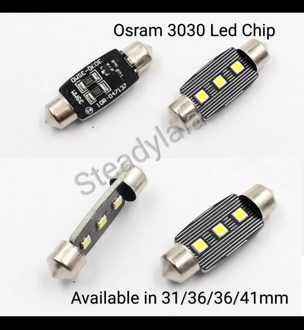 2x Fits Subaru Forester SG Bright Xenon White 3SMD LED Canbus Number Plate Bulbs
