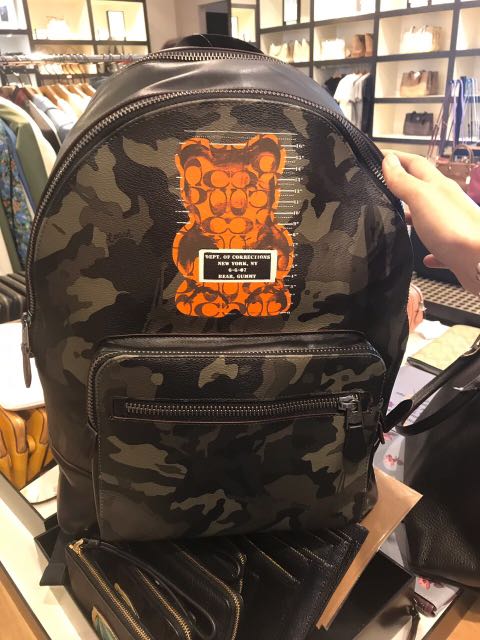 coach bear backpack