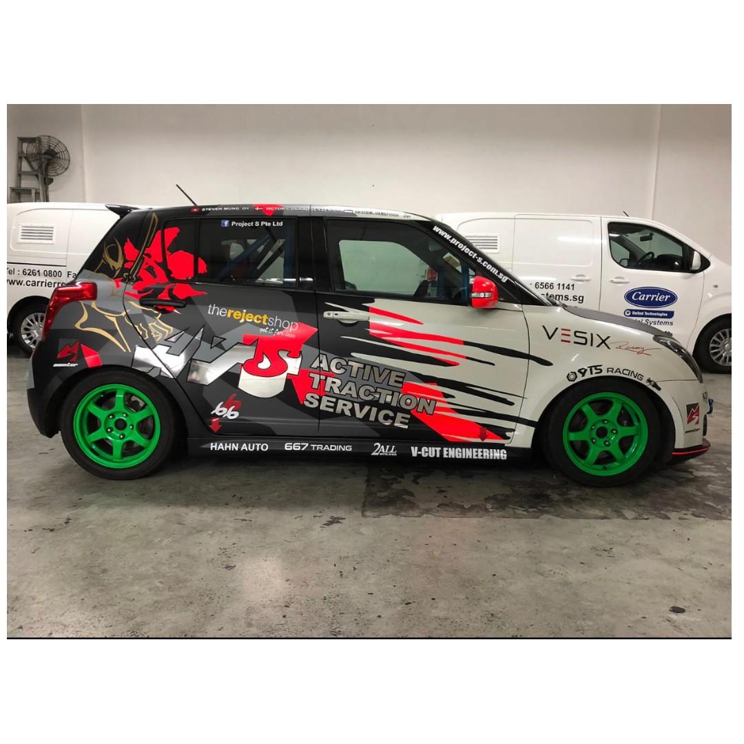 Garage Track Racing Car Sticker Decal Design Car Accessories Car Workshops Services On Carousell