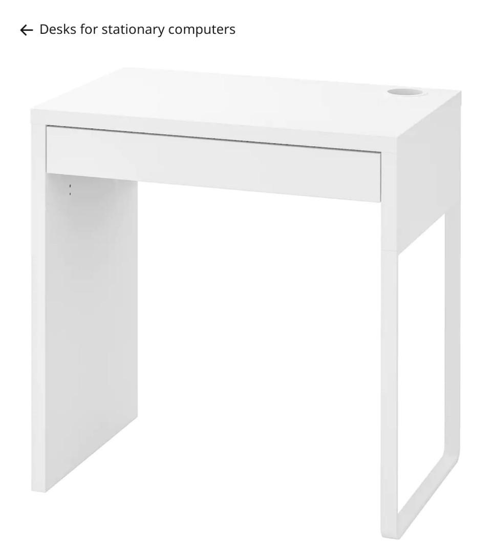 Ikea Micke Study Table White, Furniture & Home Living, Furniture