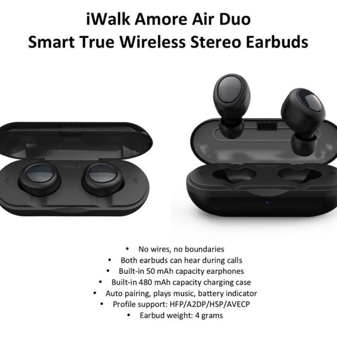 iWALK Wireless Earbuds TWS Bluetooth 5.0 True Wireless Bluetooth Earbuds 15H Playtime 3D Stereo Sound Wireless Headphones Built in Microphone Audio Earphones on Carousell