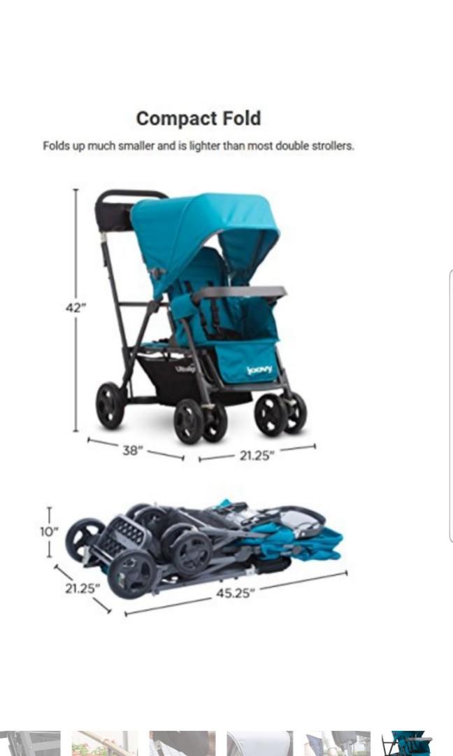joovy double stroller fold up