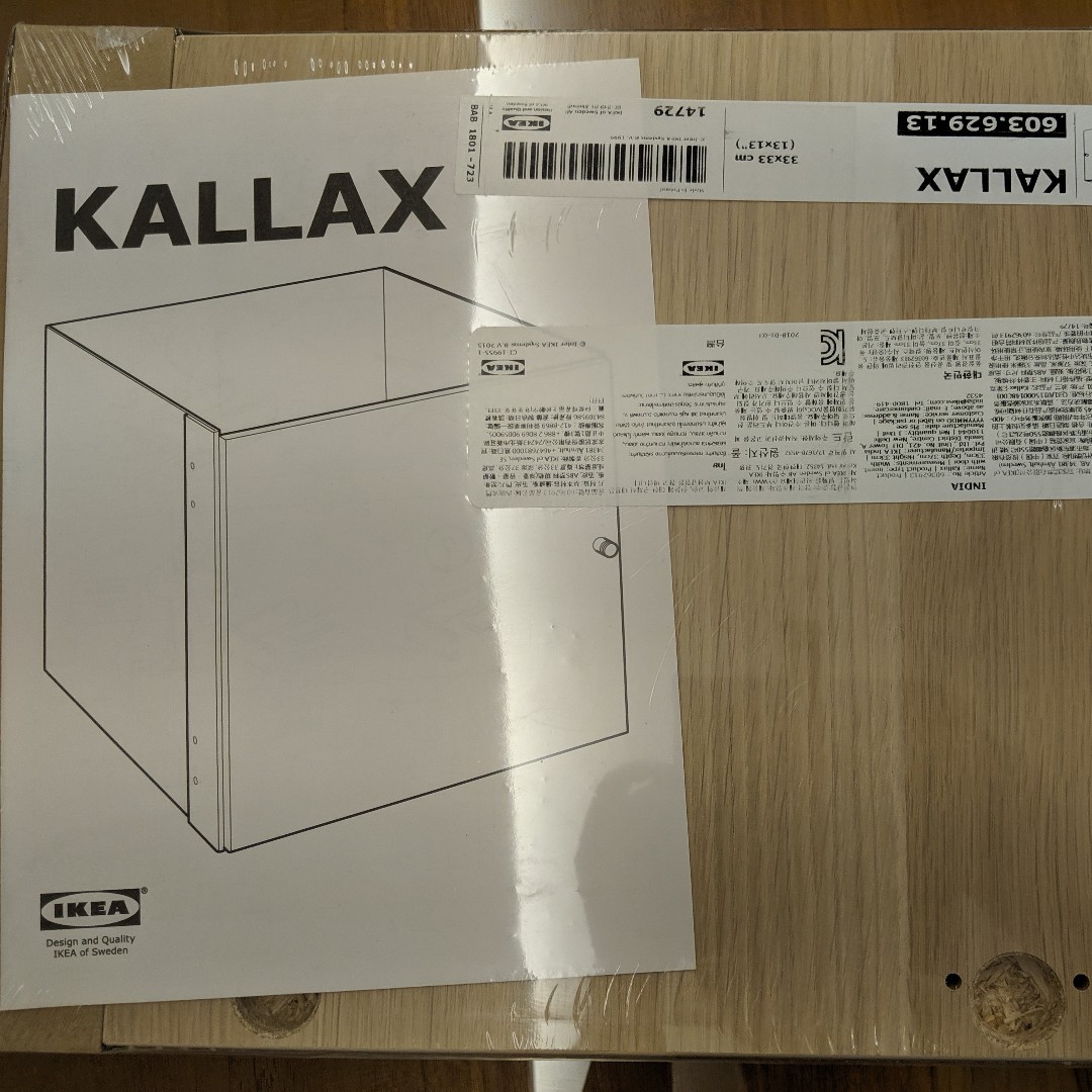 Kallax Insert With Door Furniture Shelves Drawers On Carousell