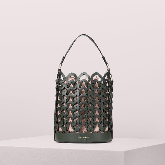 Kate Spade Dorie Small Bucket Bag Satchel Slingbag Crossbody Deep Evergreen Army Green Women s Fashion Bags Wallets Cross body Bags on Carousell