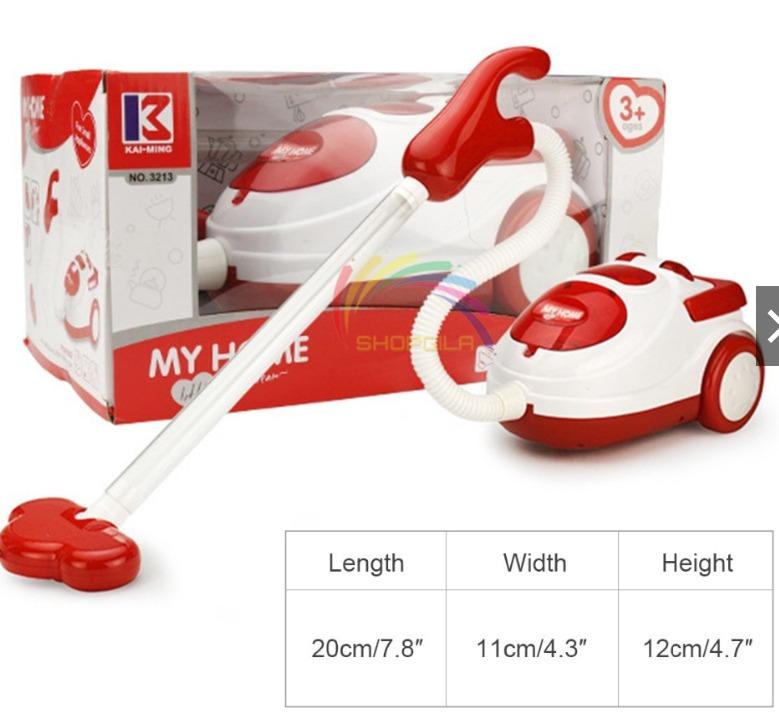 Kids Role Play Vacuum Cleaner Hoover Realistic Toy with Lights & Sounds, Hobbies & Toys