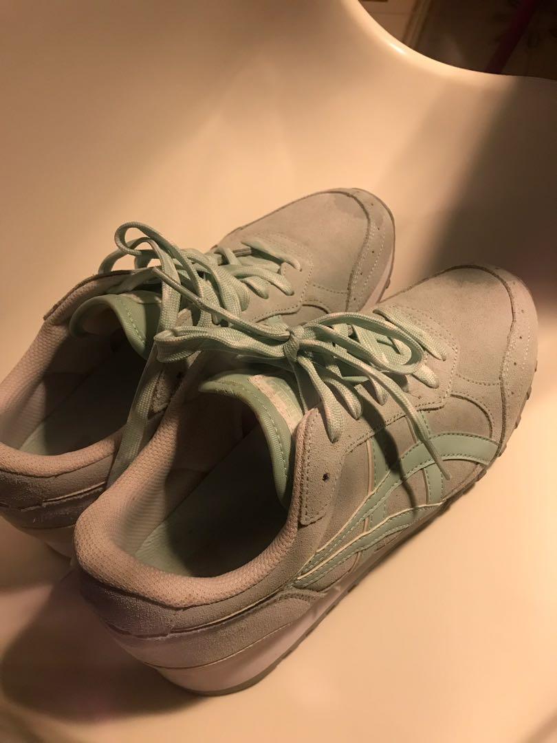 light green sneakers