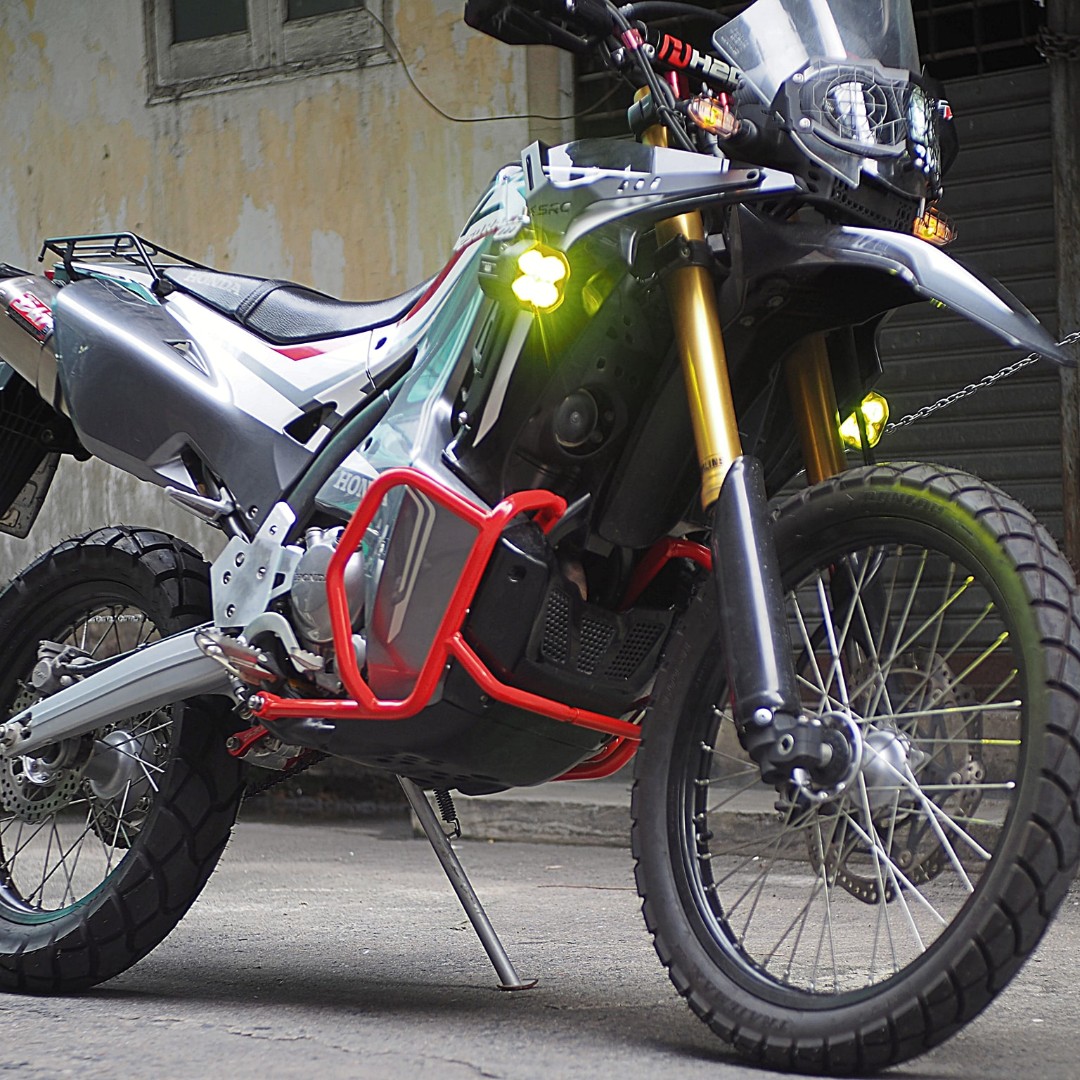 Moto Ninja Honda Crf250 Rally 17 18 Engine Crash Bar Fog Lights Ready Stock Promo Do Not Pm Kindly Call Us Kindly Follow Us Motorcycles Motorcycle Accessories On Carousell