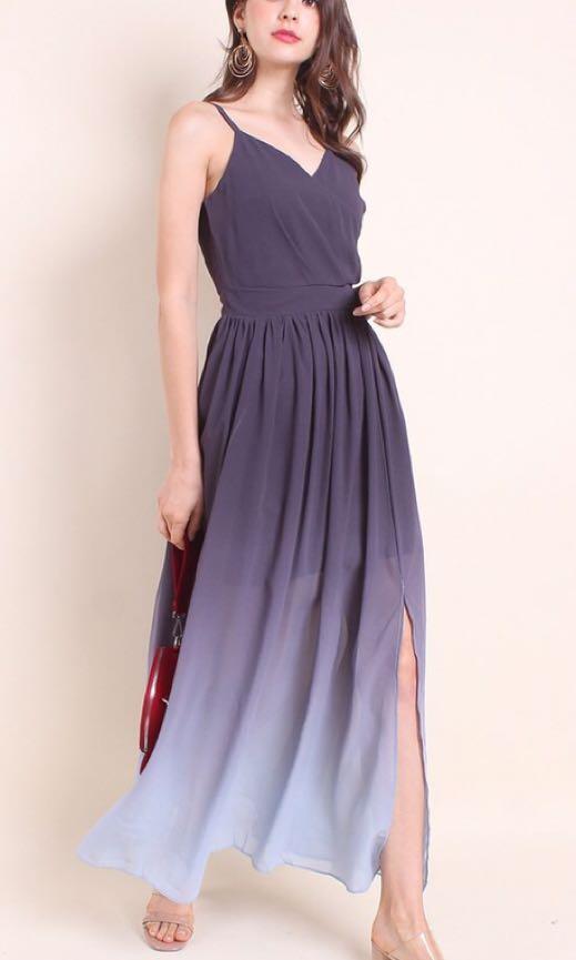 dark grey maxi dress