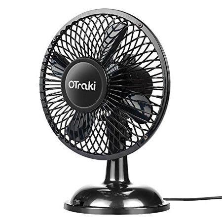 Otraki Usb Fan Oscillating Metal 4 Inch Silent Mini Desk Auto
