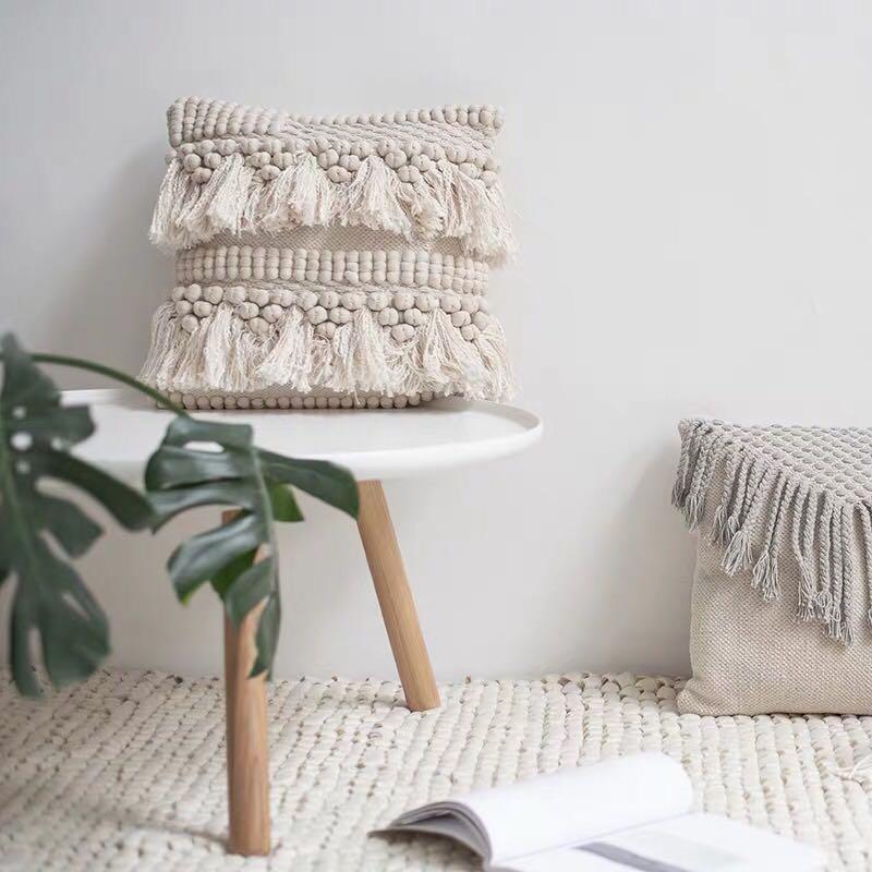 tassel fringe pillow