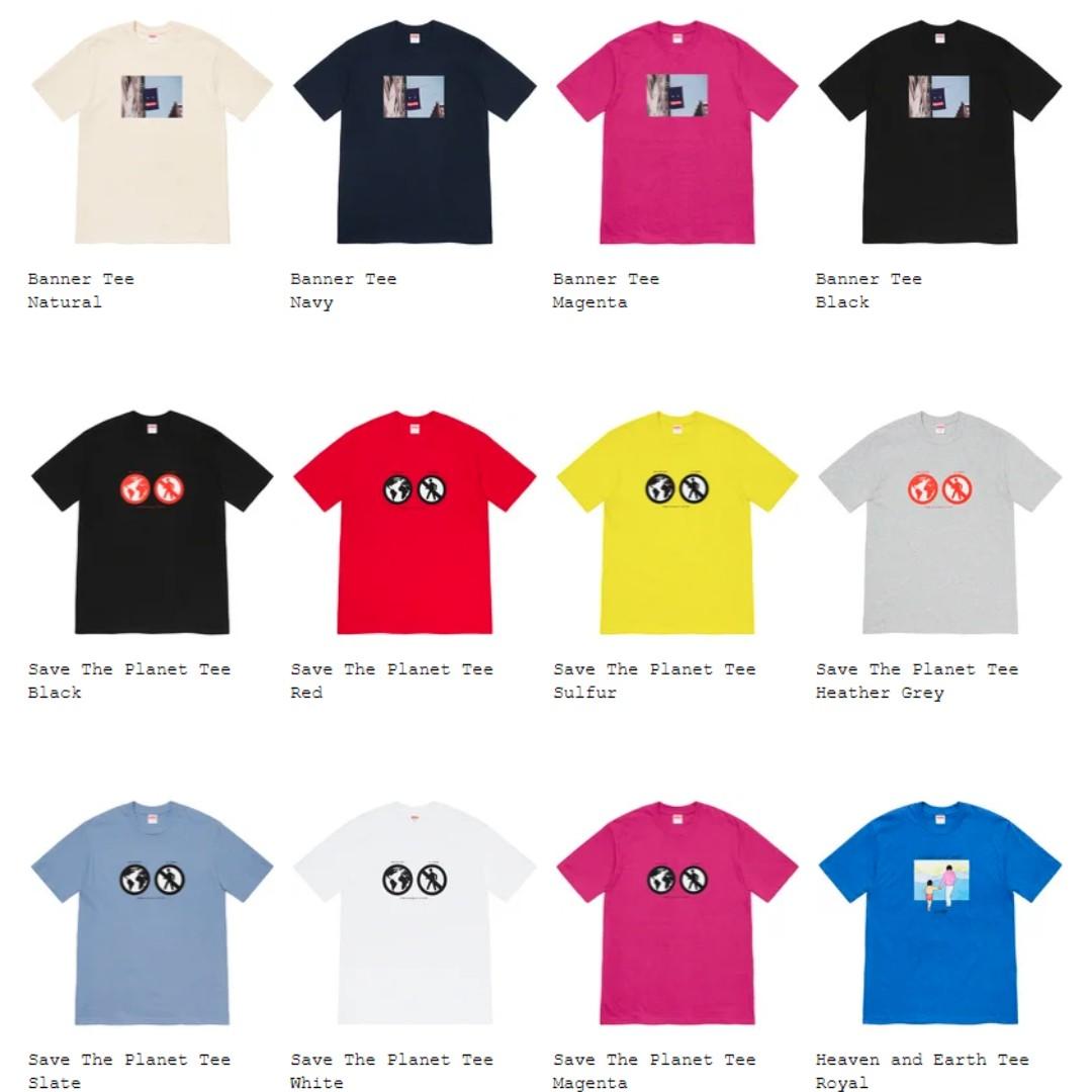 supreme banner tee natural