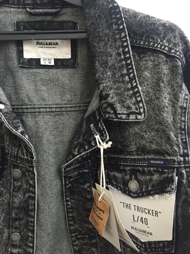 Pull \u0026 Bear Denim Jacket Size L, Fesyen 