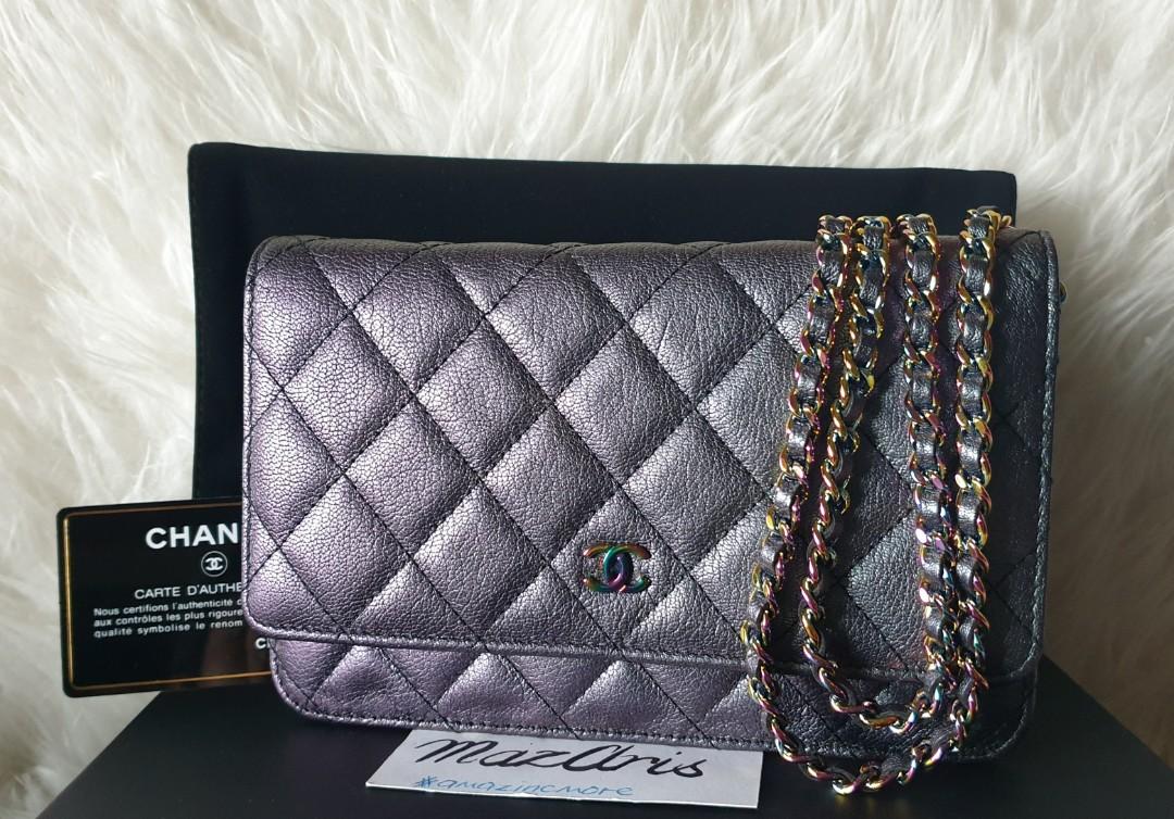 RARE Chanel iridescent Purple Mermaid WOC with 🌈 hardware, Luxury
