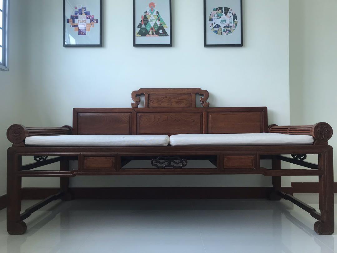 Black Friday Price Rare Elmwood Antique Daybed Bridal Chair Set Vintage Collectibles Vintage Collectibles On Carousell