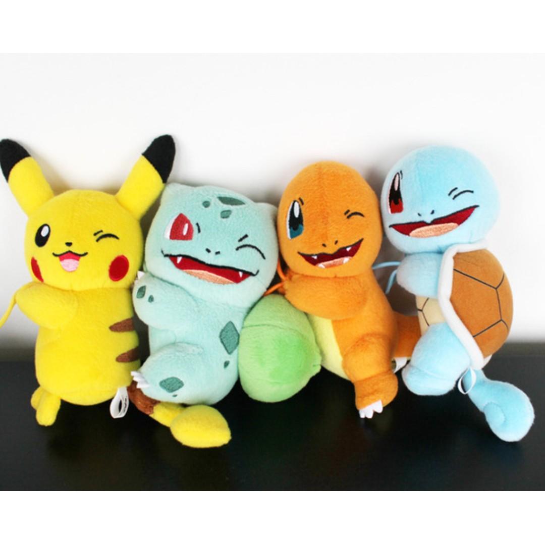 charmander squirtle bulbasaur plush