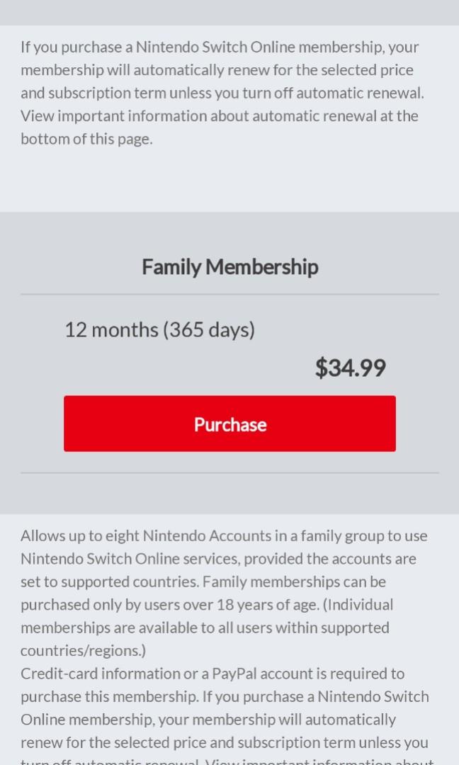 switch family membership price