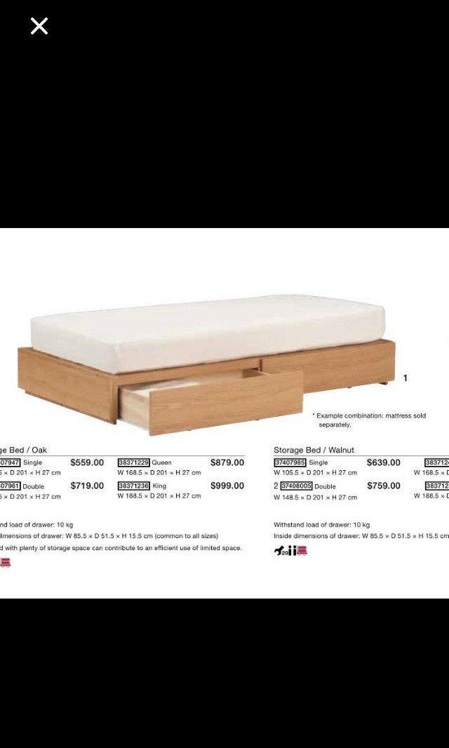 Muji outlet storage bed