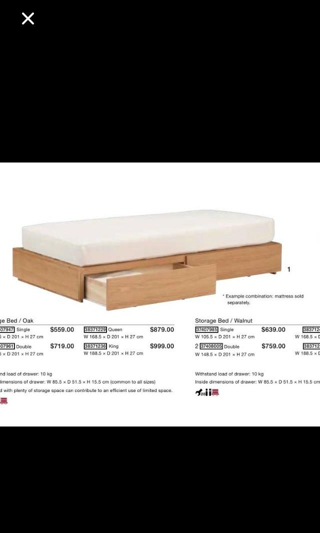 Muji double shop bed size