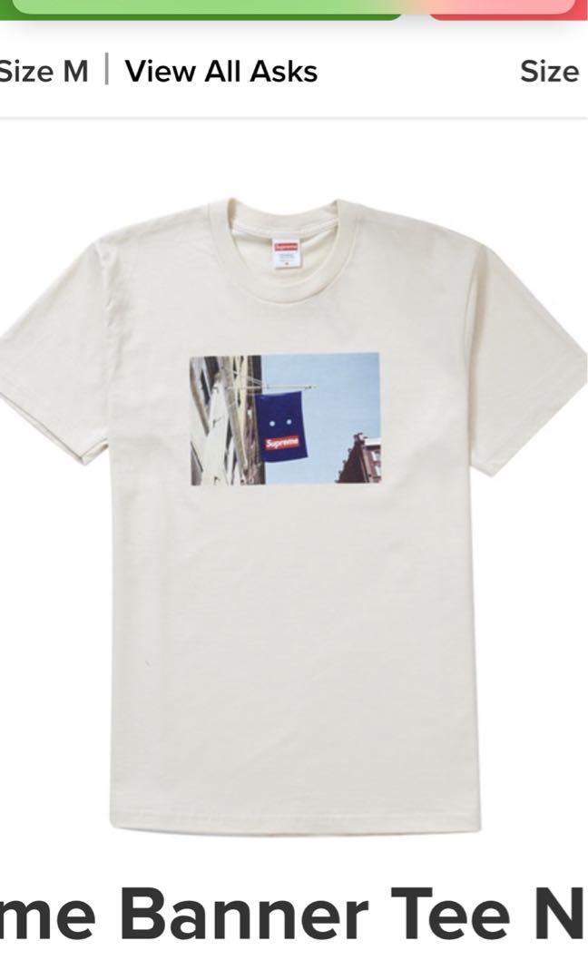 Supreme banner top tee natural