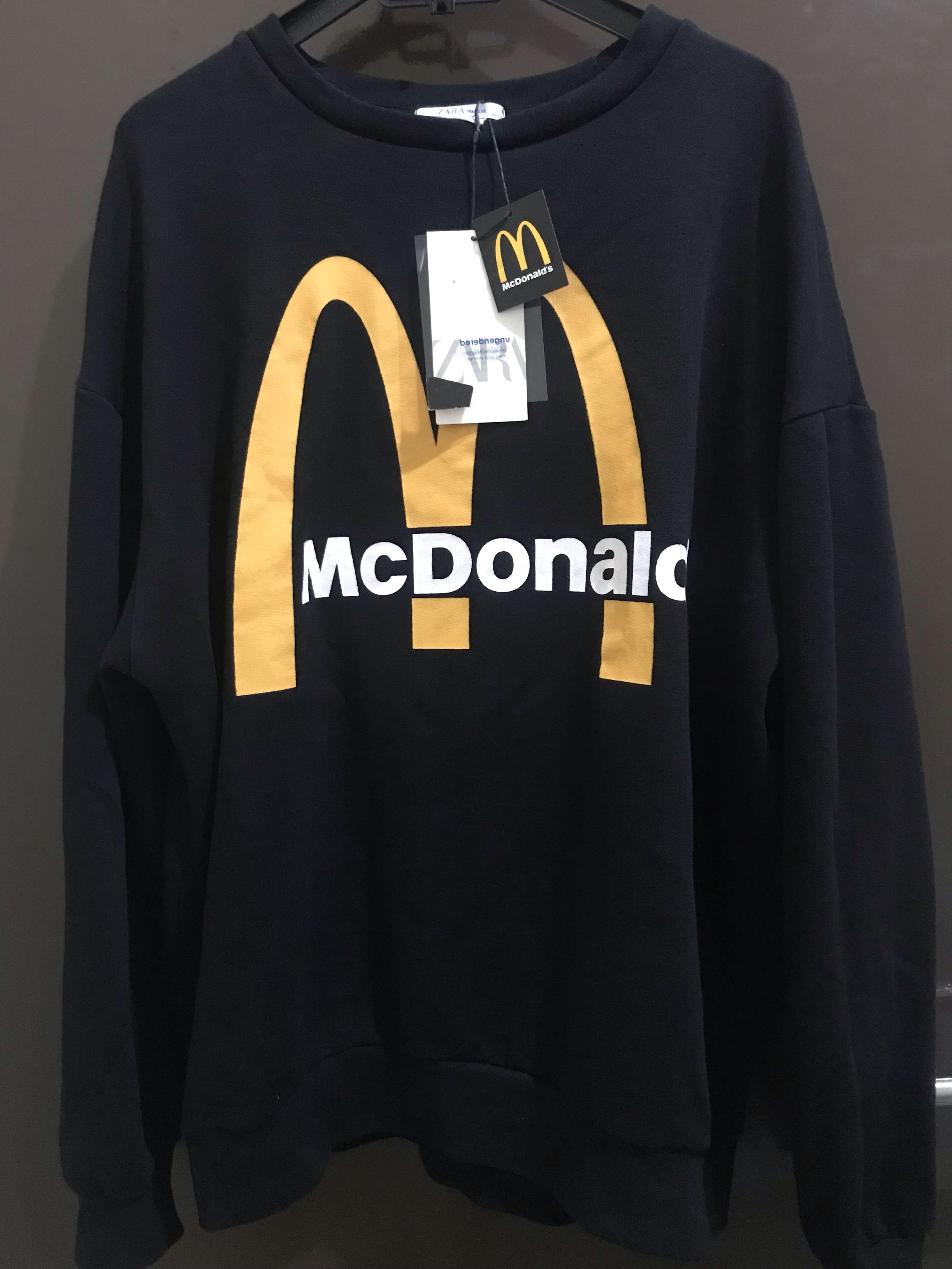 mcdonalds sweatshirt zara
