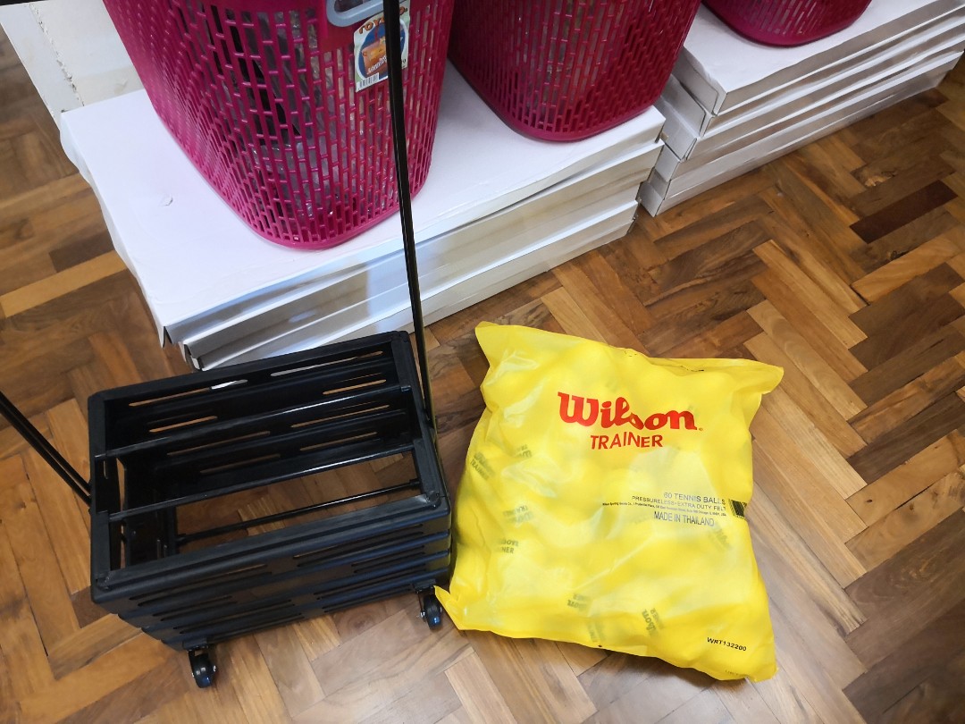 Tennis Ball Hopper Combo, Sports Equipment, Sports & Games, Racket