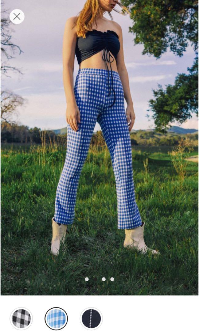 Gingham pants outlet urban outfitters
