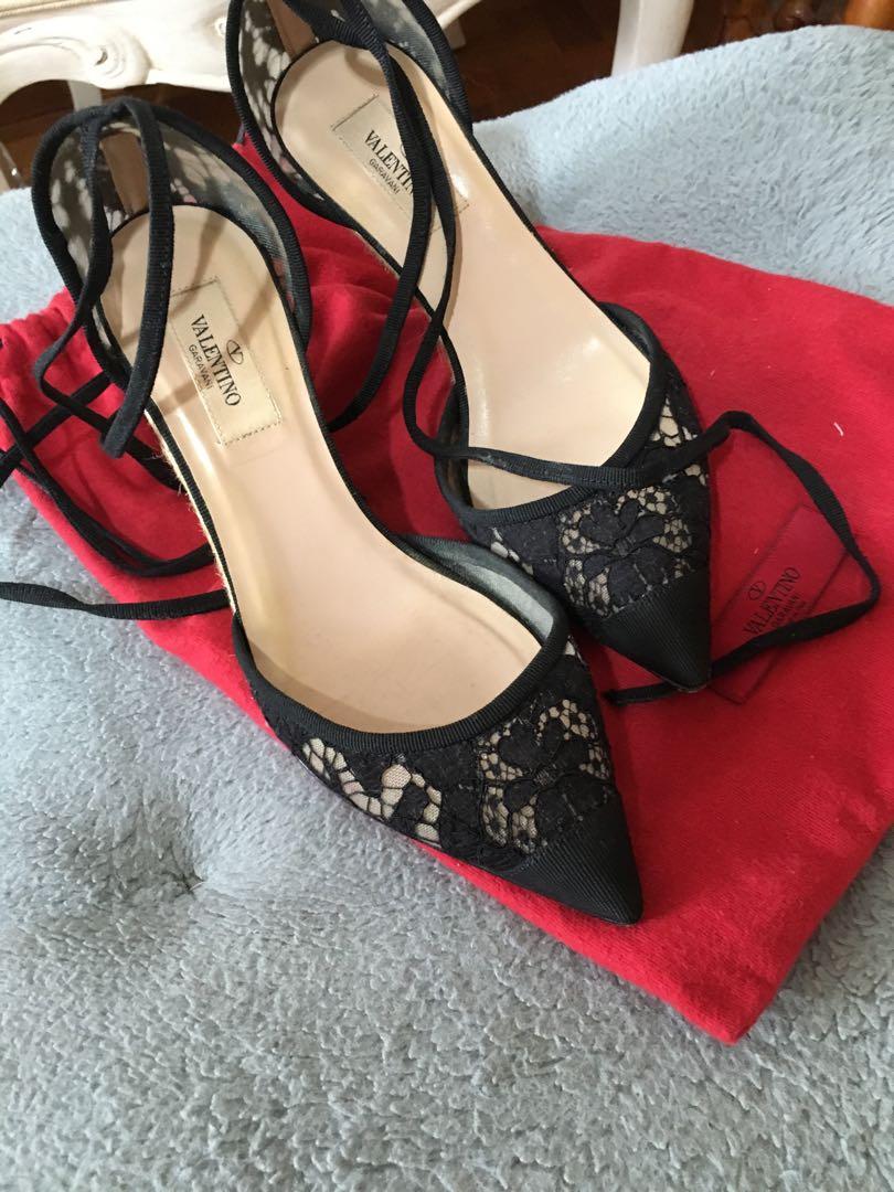 tie up lace heels