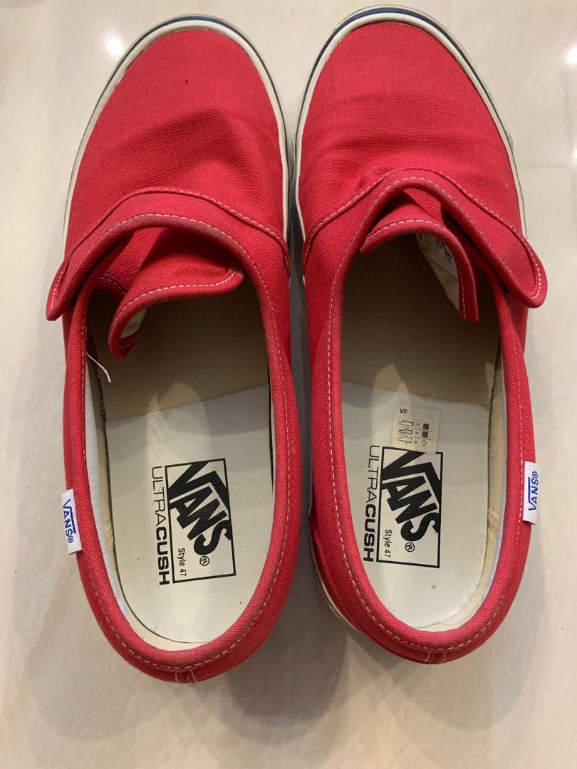 Vans Shoes Slip On Red Men s Fashion Footwear Dress Shoes on