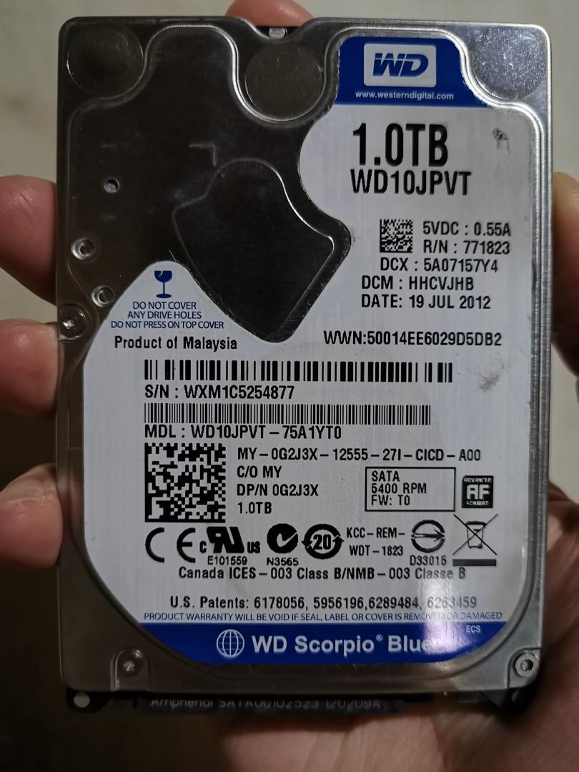 Wd scorpio deals blue 1tb