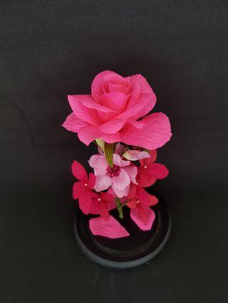 Pink Handcrafted paper flowers