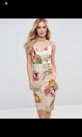 🌸BNWOT ASOS midi floral dress🌸S kecil
