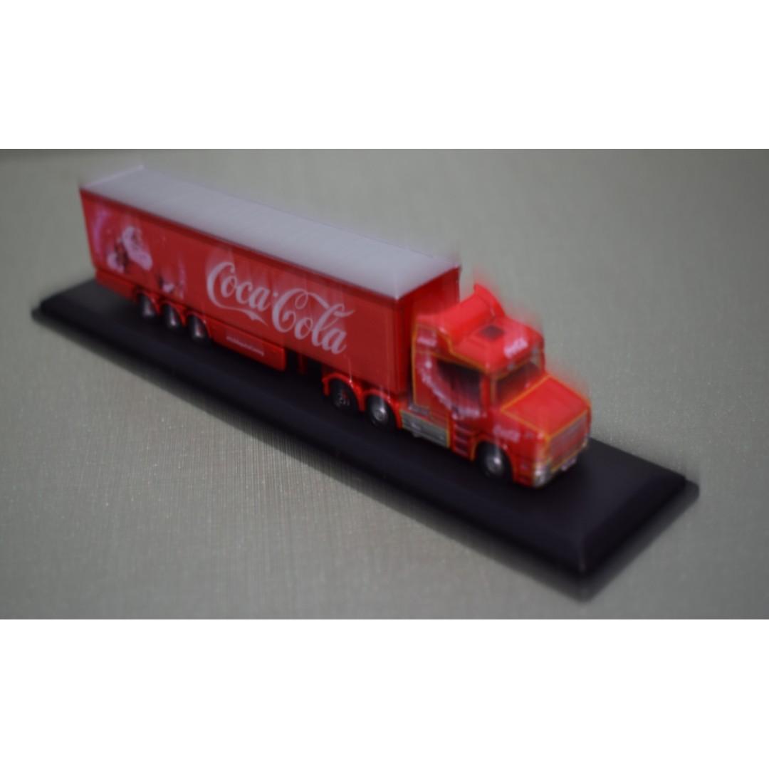 1 148 Scania T Cab Box Trailer Coca Cola Length 12 Cm Toys Games Bricks Figurines On Carousell