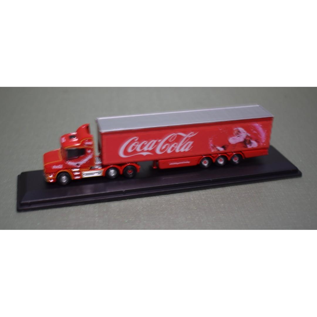 1 148 Scania T Cab Box Trailer Coca Cola Length 12 Cm Toys Games Bricks Figurines On Carousell