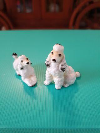 Mini dog porcelain figurines