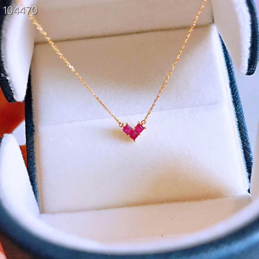 Red ruby new arrivals heart necklace