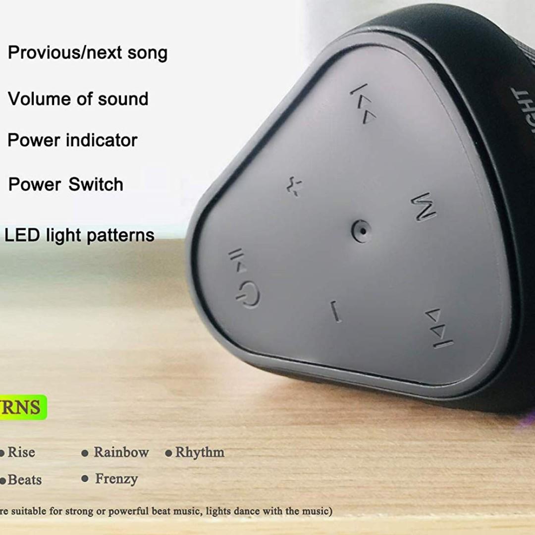 A019 Portable Wireless Bluetooth Speakers Led Lights 7 Patterns