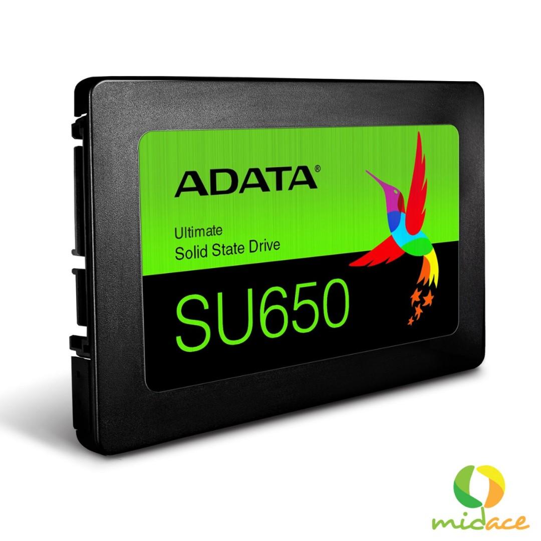 Adata SU650 120GB 2.5 Solid State Drive with 3 Years Warranty (Category: Computer Parts) located in Quezon City. Submitted by midaceph (Listing ID 248593169, Image 3). Description: ADATA Ultimate 120GB Capacity SU650 Solid State Drive Implements 3D NAND Flash and a High Speed Controller Black The Ultimate SU650 solid state drive implements 3D NAND Flash and a high speed controller, offering capacities up to 960GB. It delivers read/write performan