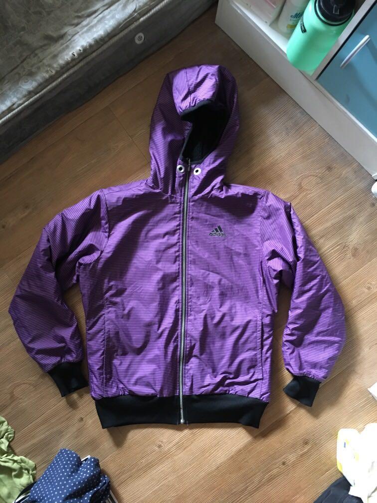 adidas Embossed Reversible Jacket - Purple, Men's Lifestyle