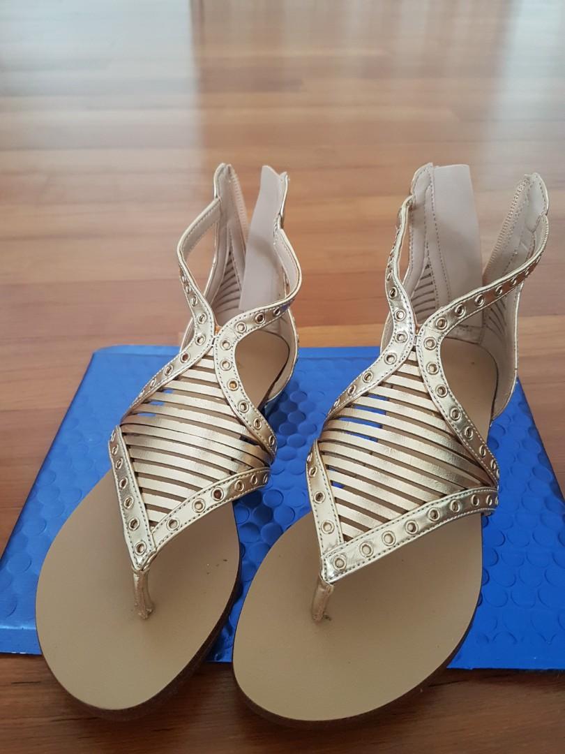 Aldo gold gladiator sandals online