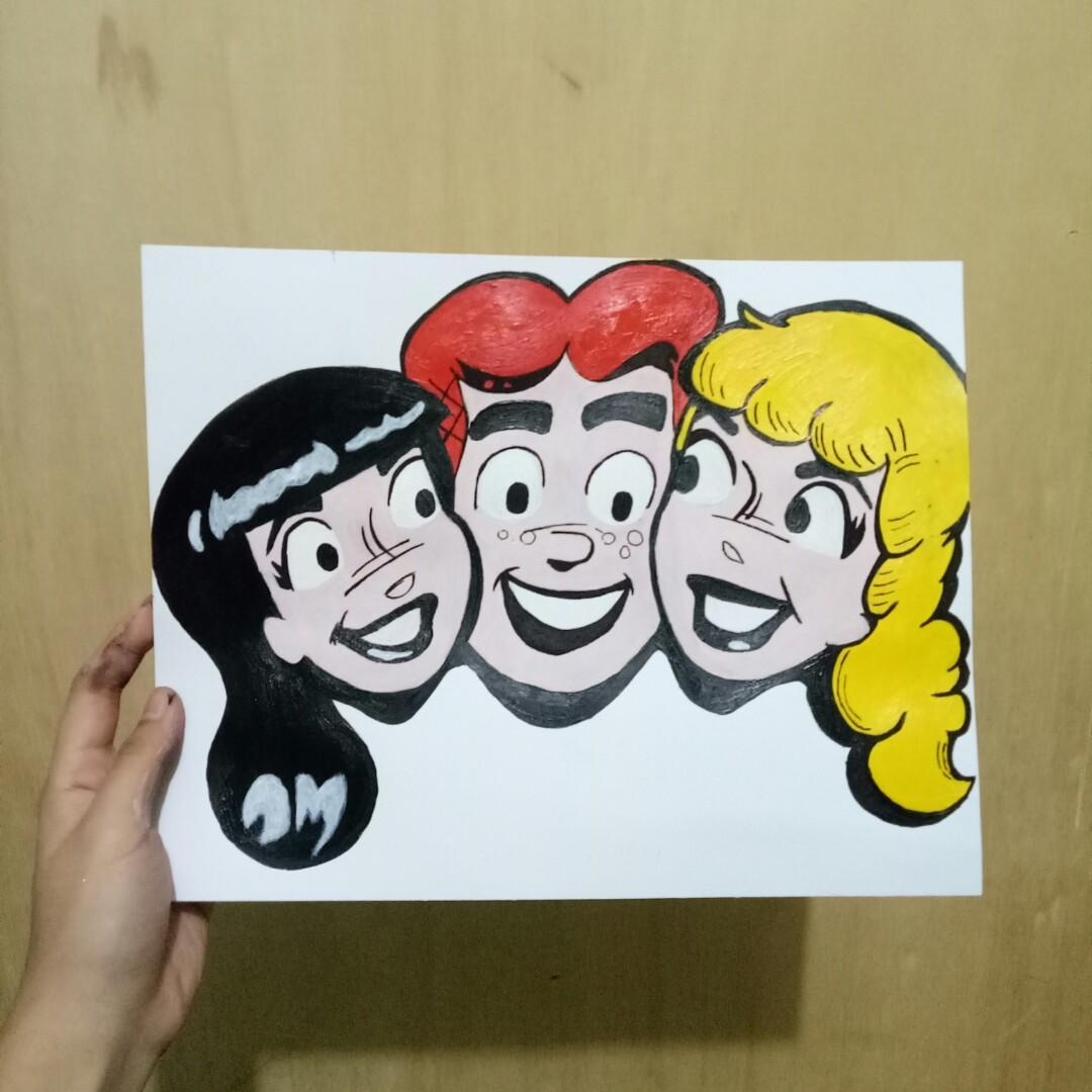 Archie comics fanart (Category: Comics & Manga) located in Quezon City. Submitted by fuzzmnl (Listing ID 248691731, Image 1). Description: Archie comics fanart on vellum Size 8.5x11 inches Medium: Acrylic.
