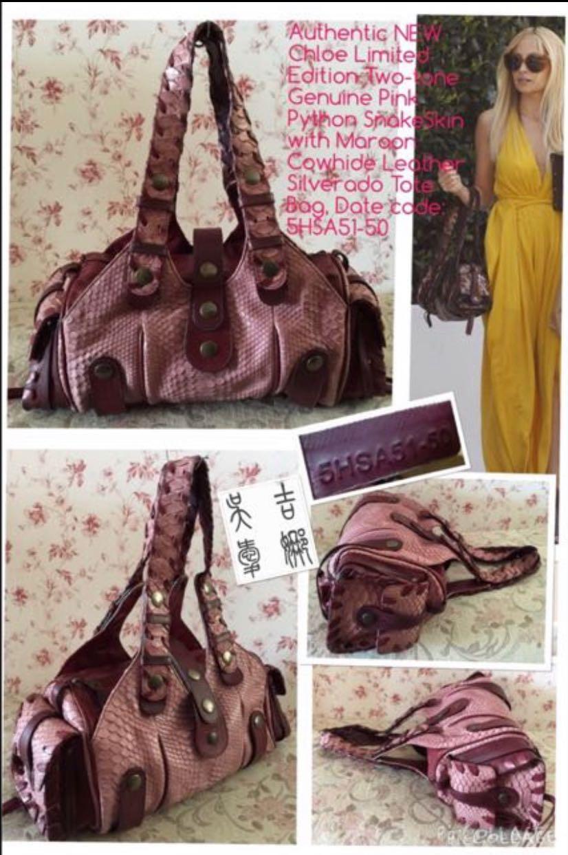 Chloe silverado python bag new arrivals