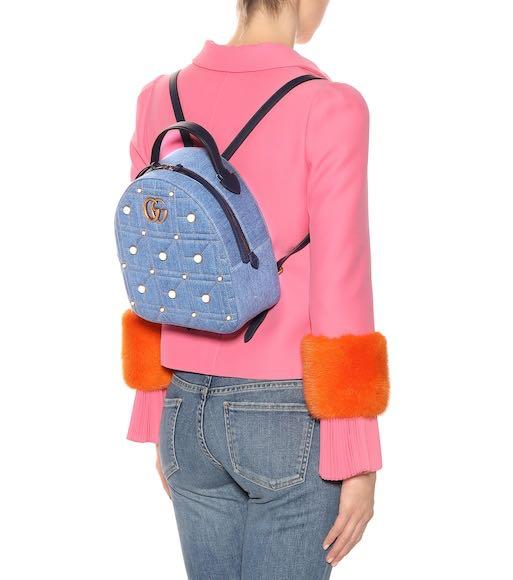 gucci denim backpack